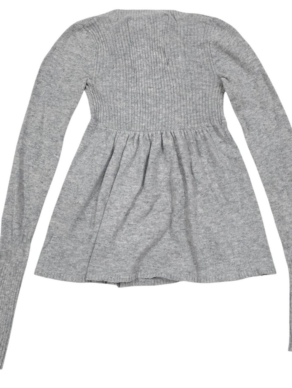 Abercrombie vintage knit long sleeve grey babydoll square neck top - Picture 3 of 4
